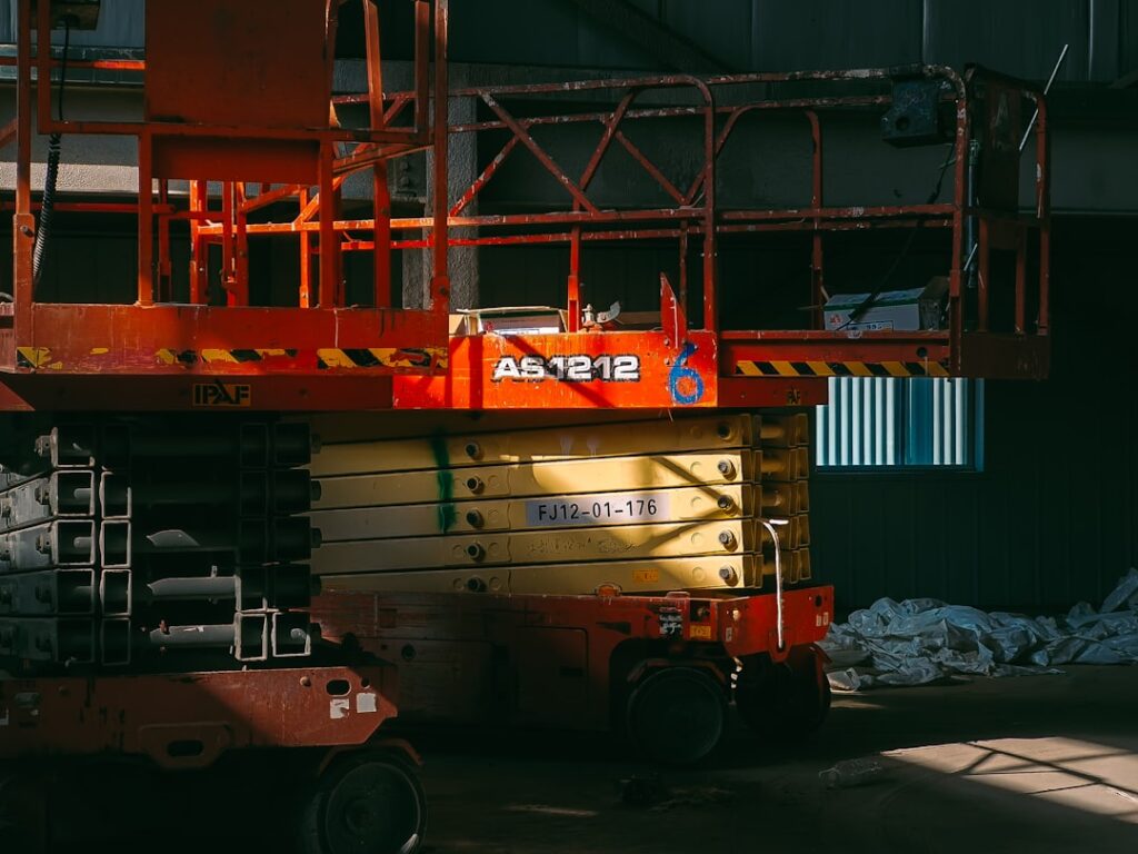 a large truck with a crane